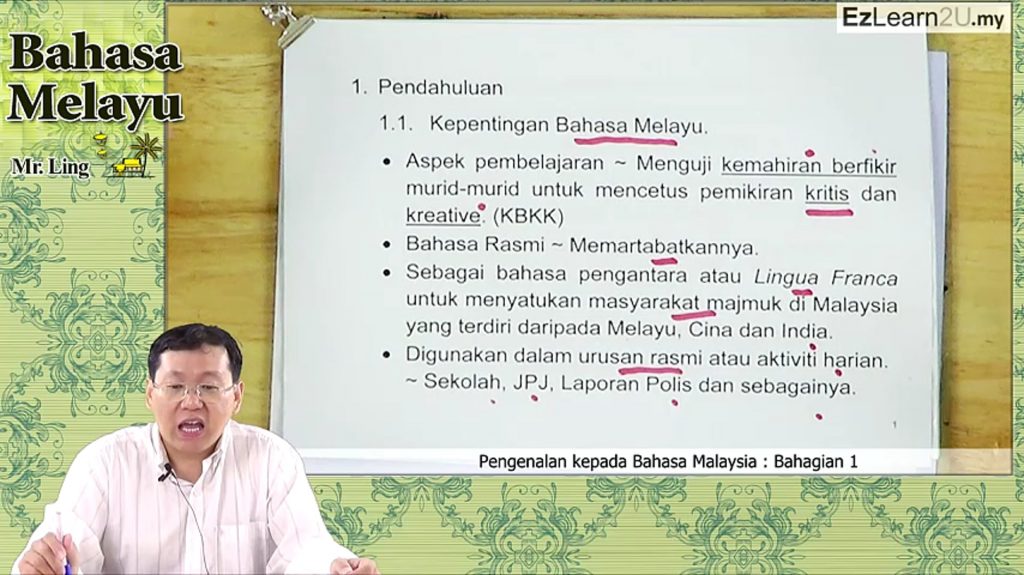 F4 5 Bm Pengenalan Kepada Bahasa Melayu My E Tuition