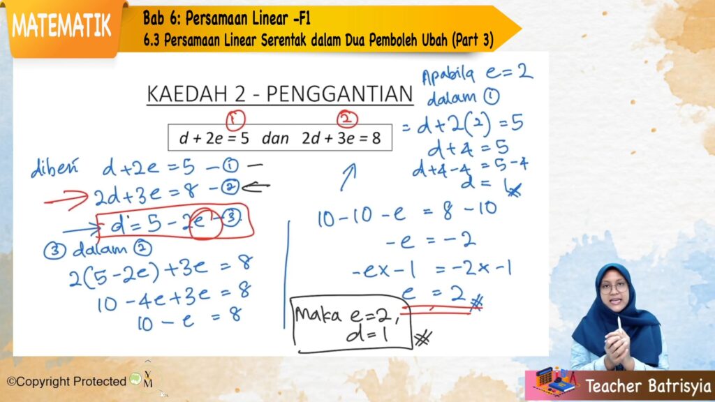 Topik 06 Persamaan Linear My E Tuition