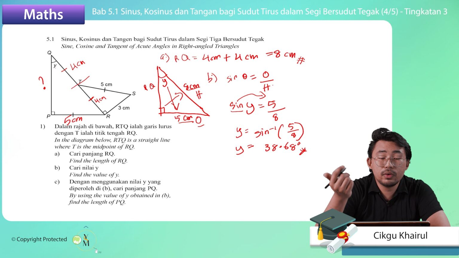 F3 MAT 05 04 Sinus Kosinus dan Tangan bagi Sudut Tirus  