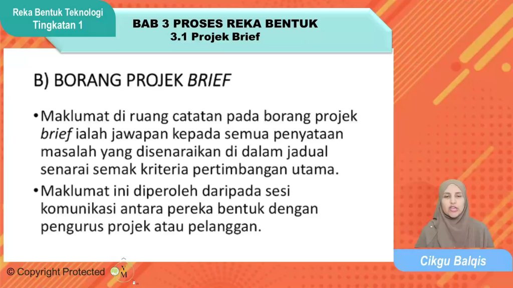 Brief ialah projek Project brief